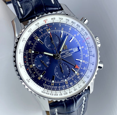 Breitling Navitimer World GMT 46 Blue