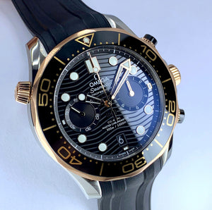 Omega Seamaster Diver 300M Chronograph Sedna Gold